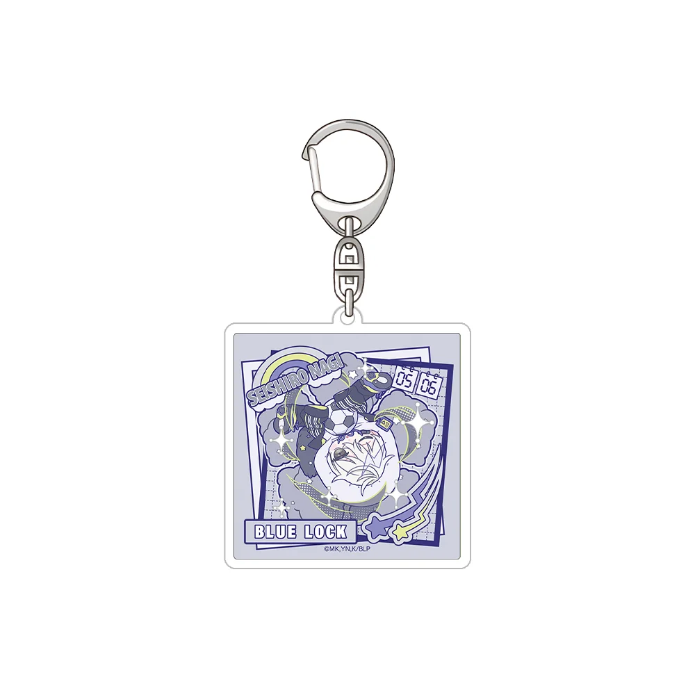 الأزرق قفل يويتشي Isagi رين إيتوشي سيشيرو ناجي هيوما شيجيري ريو ميكاجي يو هيوري الرسمية HD سلسلة مفاتيح مصنوعة من الأكريليك حقيبة قلادة الهدايا #4
