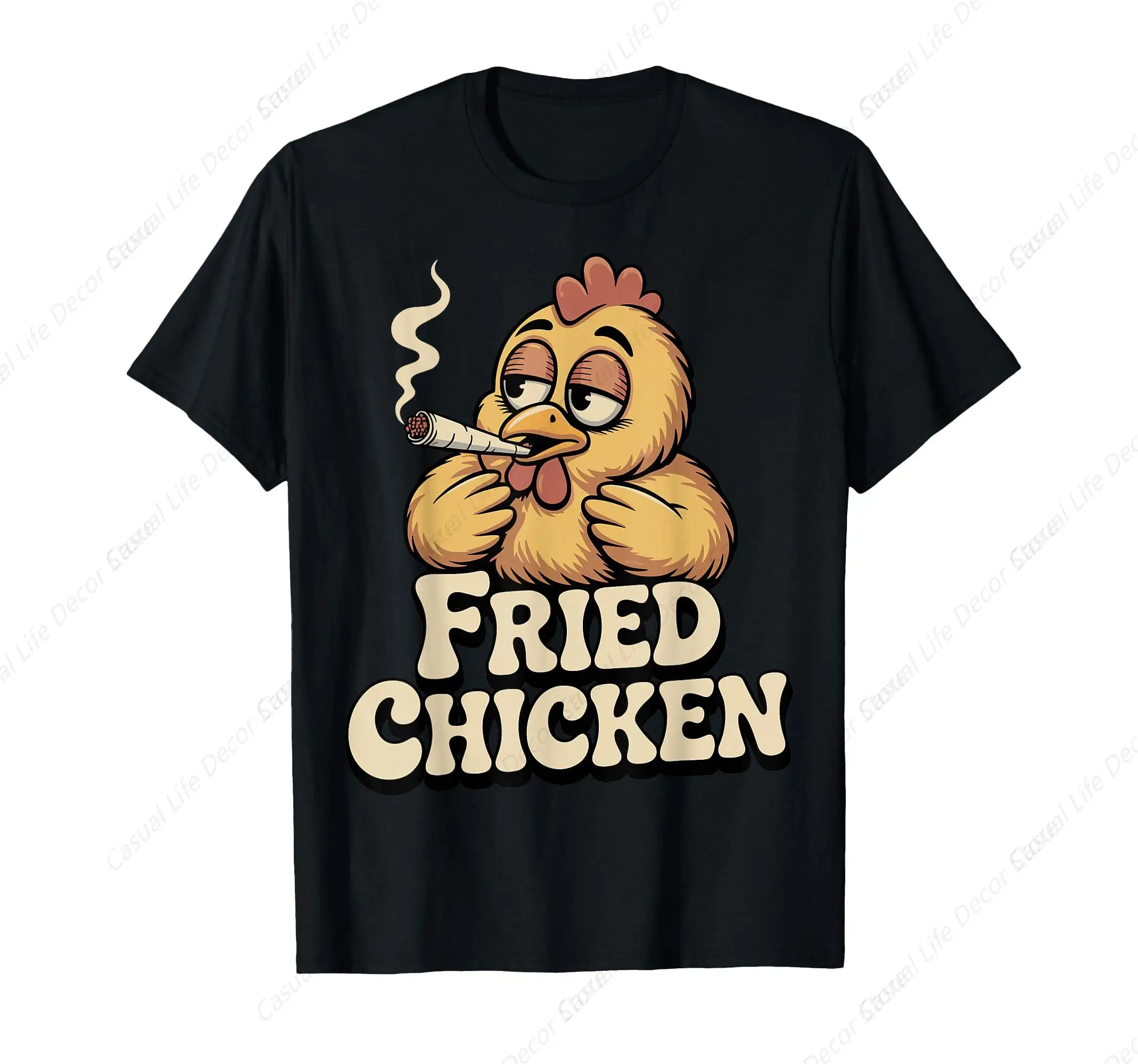 

Fried Chicken Smoking Joint Funny Weed Lover Cannabis 420 T-Shirt