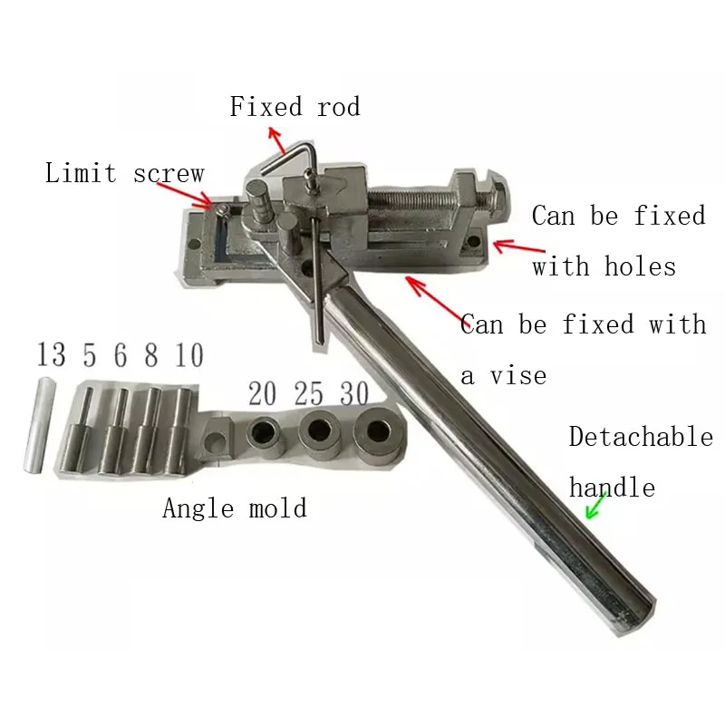 Multifunctional bending machine Steel bar hoop flat iron bending artifact Iron art round steel bending machine