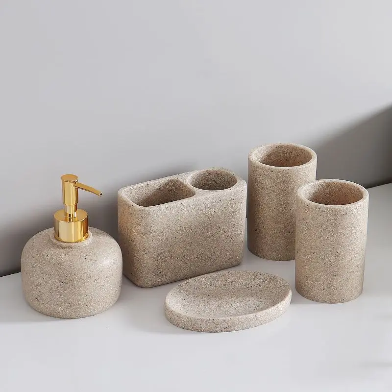 

Nordic Ins набор туалетных принадлежностей для ванной комнаты, бытовой лосьон, бутылка для полоскания рта, держатель для зубной щетки, мыльница, керамический дозатор мыла, современный