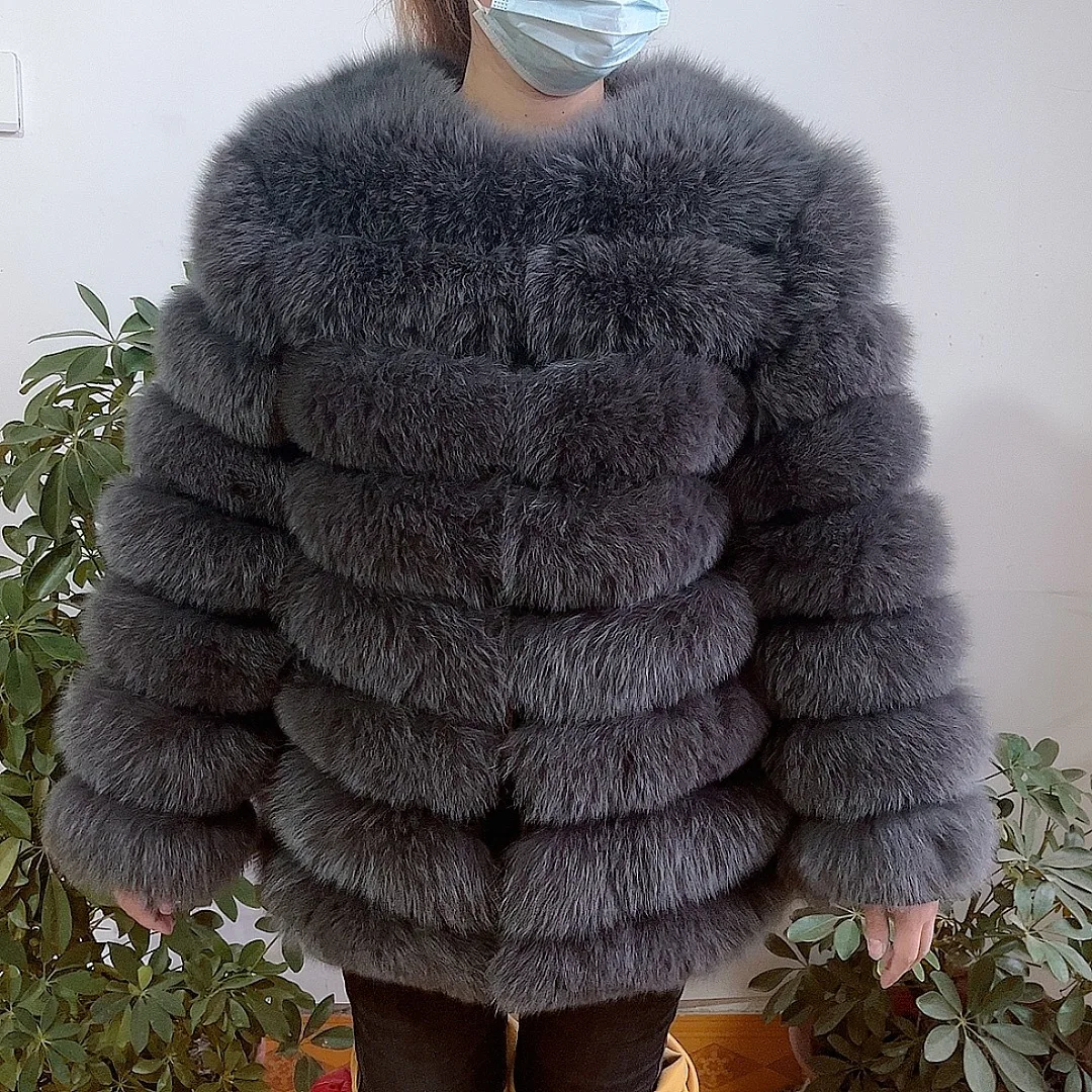 

2023Real fur,70CM Length Sleeves 4in1 real fur coats Women Natural Real Fur Jackets Vest Winter Outerwear Women fox fur coat qua