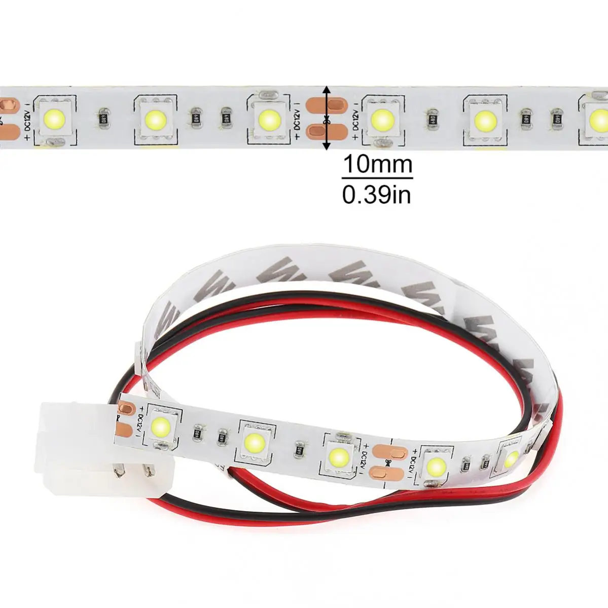 25CM 15 SMD 5050 Non Waterproof LED Flexible Strip Light PC Computer Case Adhesive Lamp 12V