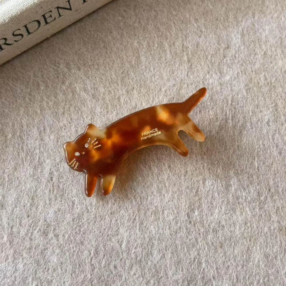 

Creative Kitten Cat Shaped Hair Clip Small Geometry Animals Hairpin Acetic Acid Hair Accessories Cute Side Clip Female