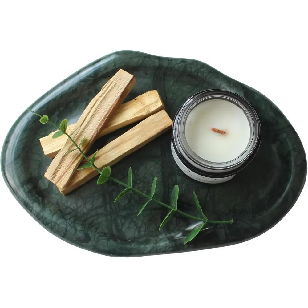 

Natural Marble Trinket Tray – 9"x6" Cloud Shaped Decorative Dish or lry, Keys, Perume, Cosmetics, Vanity, Bathroom, Candle