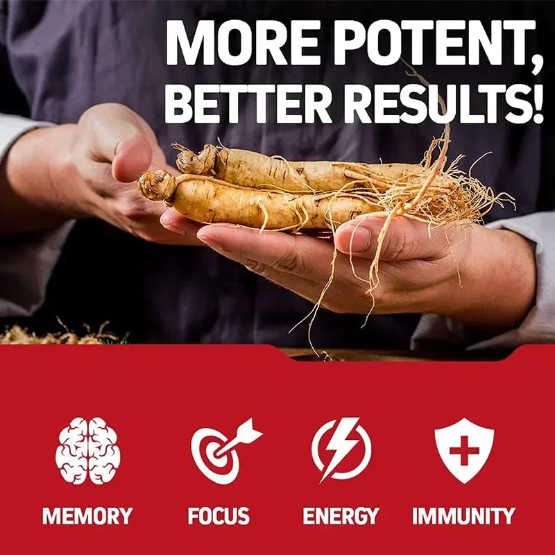 Korean Red Panax Ginseng Supplement - Enhances Endurance, Strength and Mood Balance Strong for Energy, Stamina and Focus - Image 4
