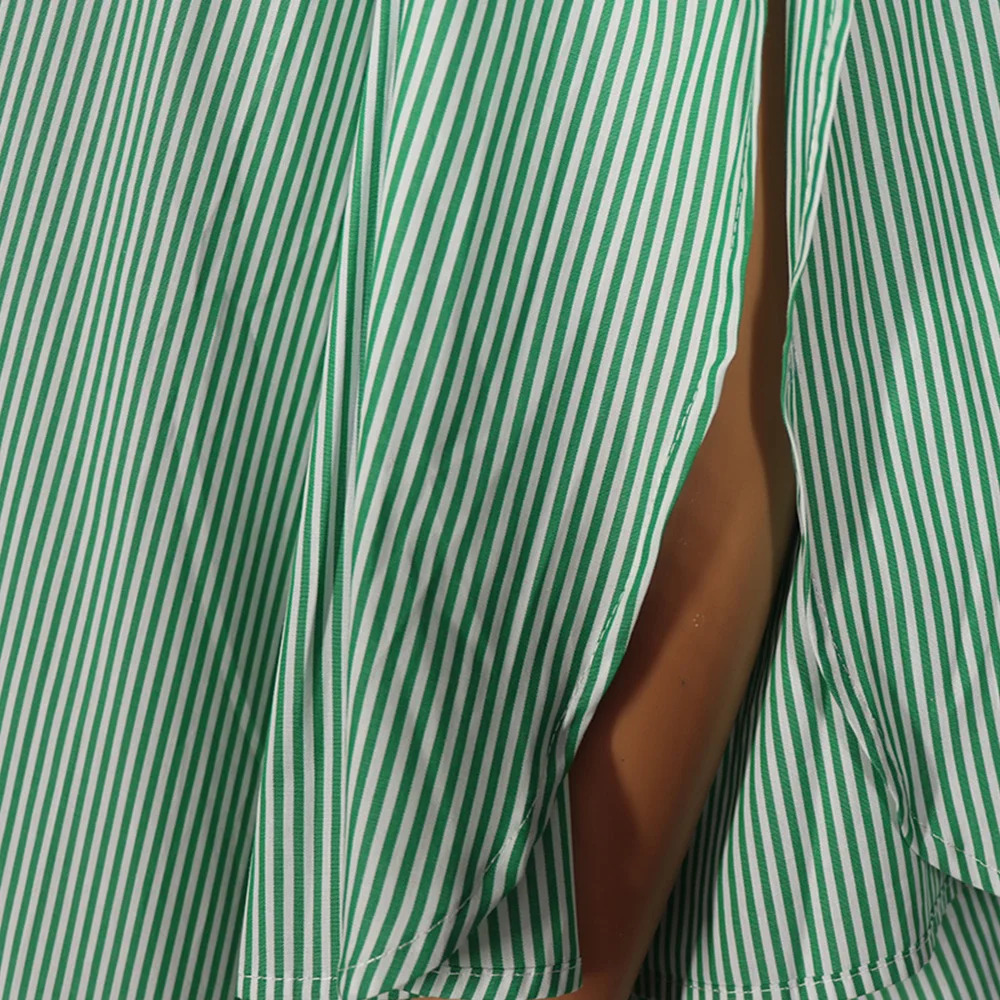 Camicia elegante africana europea e americana stile a righe alla moda e confortevole