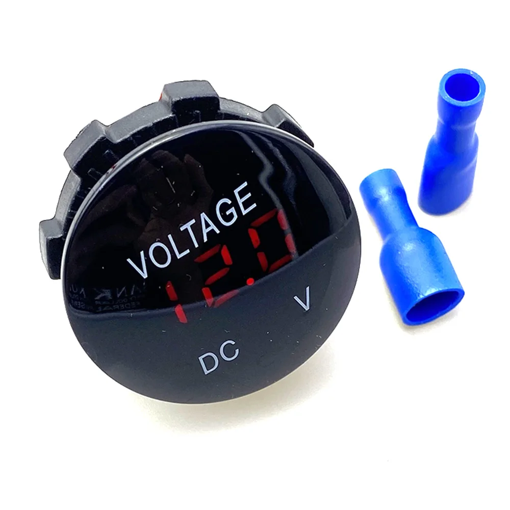 

DC 3-38V 12-24V waterproof round voltmeter motorboat motorbike car Panel LED voltmeter Digital tester Monitor display voltmeter