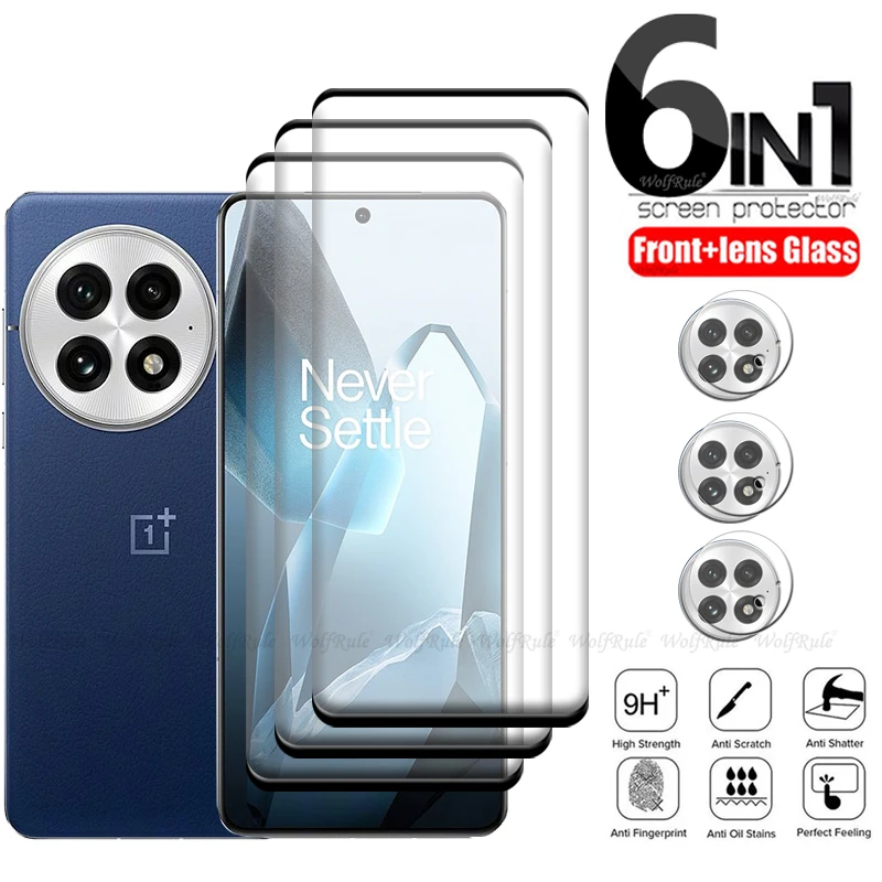 

6-in-1 For Oneplus 13 Glass Oneplus 13 Tempered Glass Phone Protective HD 9H Full Curved Screen Protector Oneplus 13 Lens Glass