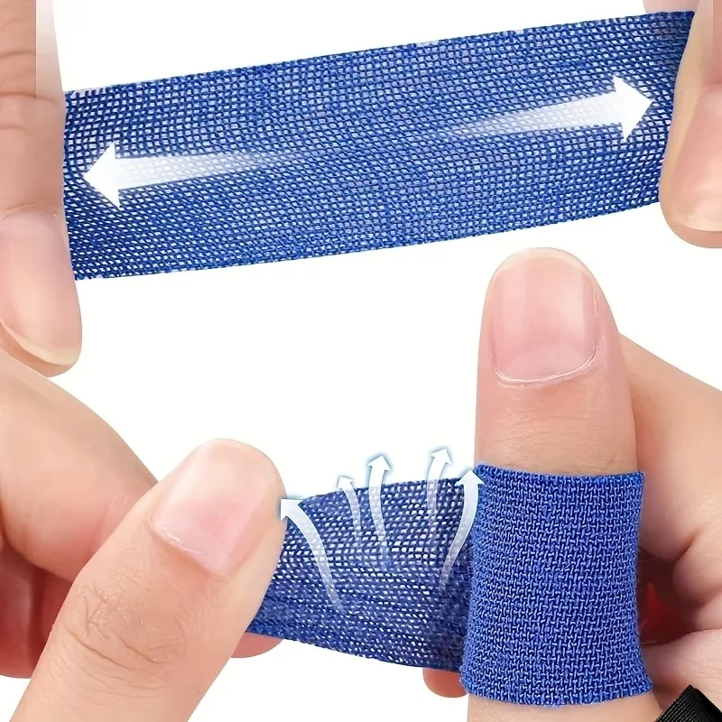 60 Stück Elastische Sport-Fingerschutz-Bandagen Bowling Daumenstützen Anti-Reibungs-Fingerwickel Schutzpflaster – Detail 3