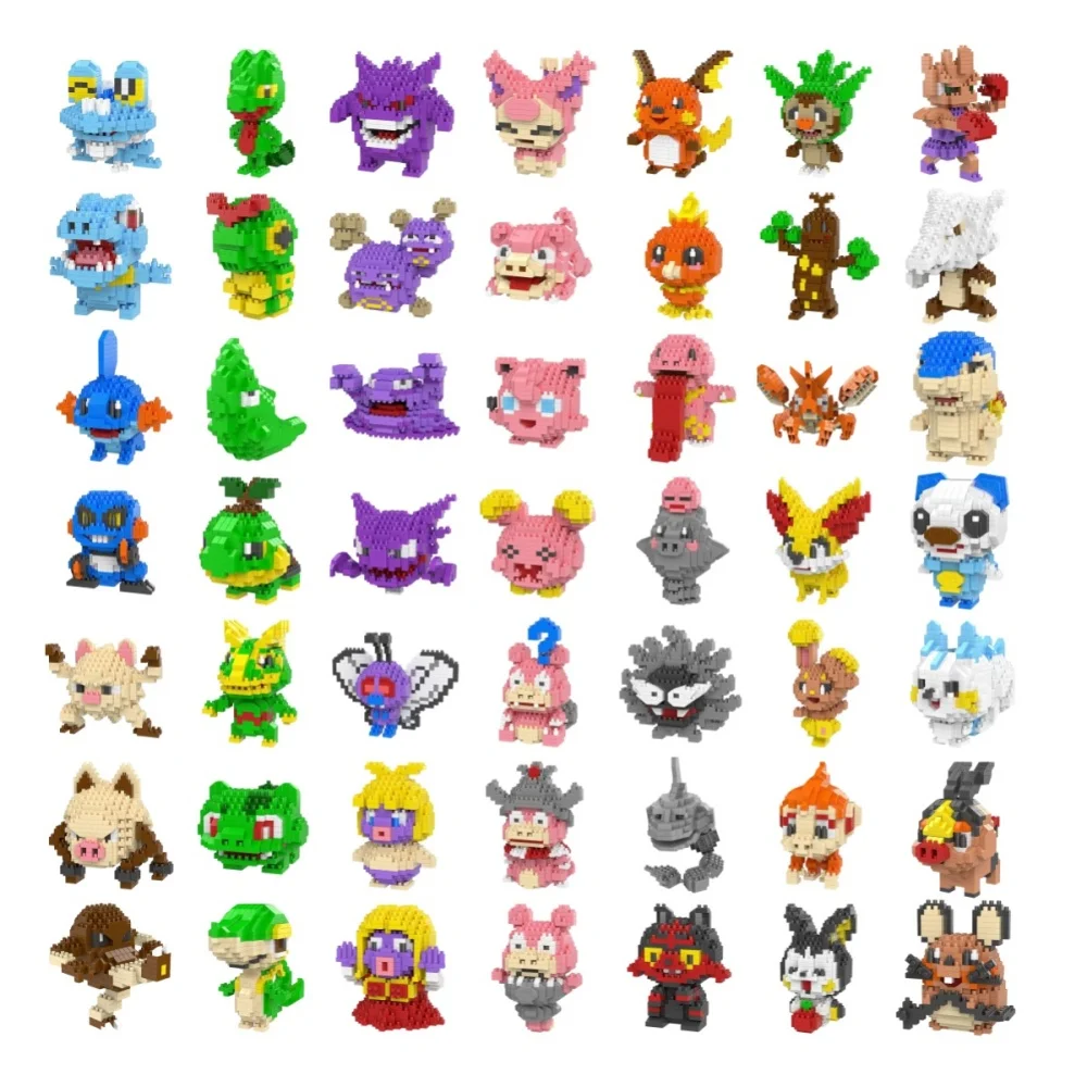 Bloques de Construcción Pequeños y Sencillos de Lugia de Pokemon, Figura de