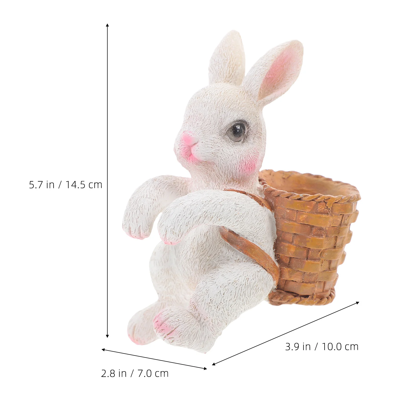 

Resin Bunny Ornament Delicate Resin Rabbit Craft Home Decoration Decorative Desktop Photo Prop Bunny Ornament Rabbit Decor