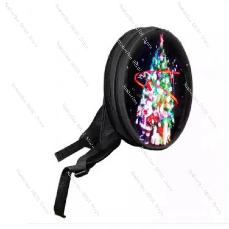 Holographic fan protective cover hoisting bracket triangular bracket outdoor waterproof holographic advertising machine backpack