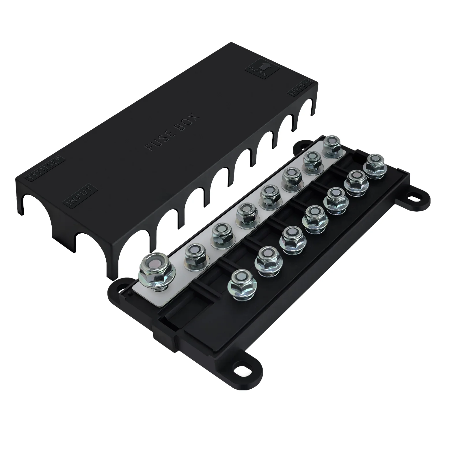 2/4/7 Way AMI/MIDI/ANS Fuse Holder – Heavy-Duty High-Current Fuse Box Panel for 12V~32V Marine & Automotive Power Distribution