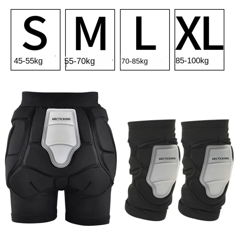 Skiing Kneecap Men's and Women's Veneer Double-Board Anti-Fall Silicone Ski Protective Gear Equipment Hip Pad Pants