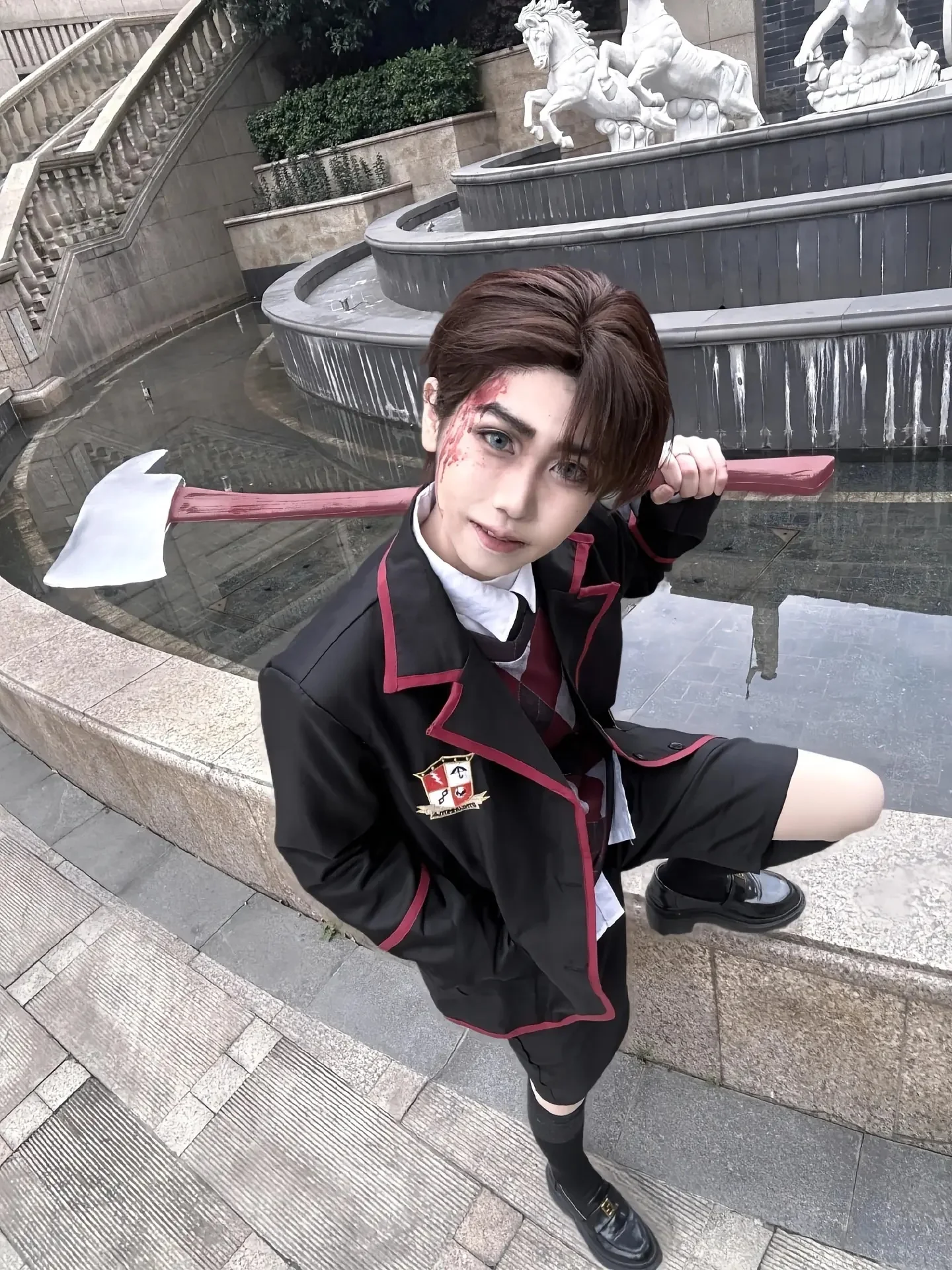 The Umbrella Academy Cosplay School Uniform Men Women Full Set Halloween Carnival Outfit Adult Cos Costume Black Jacket Shirt Ti - view 2