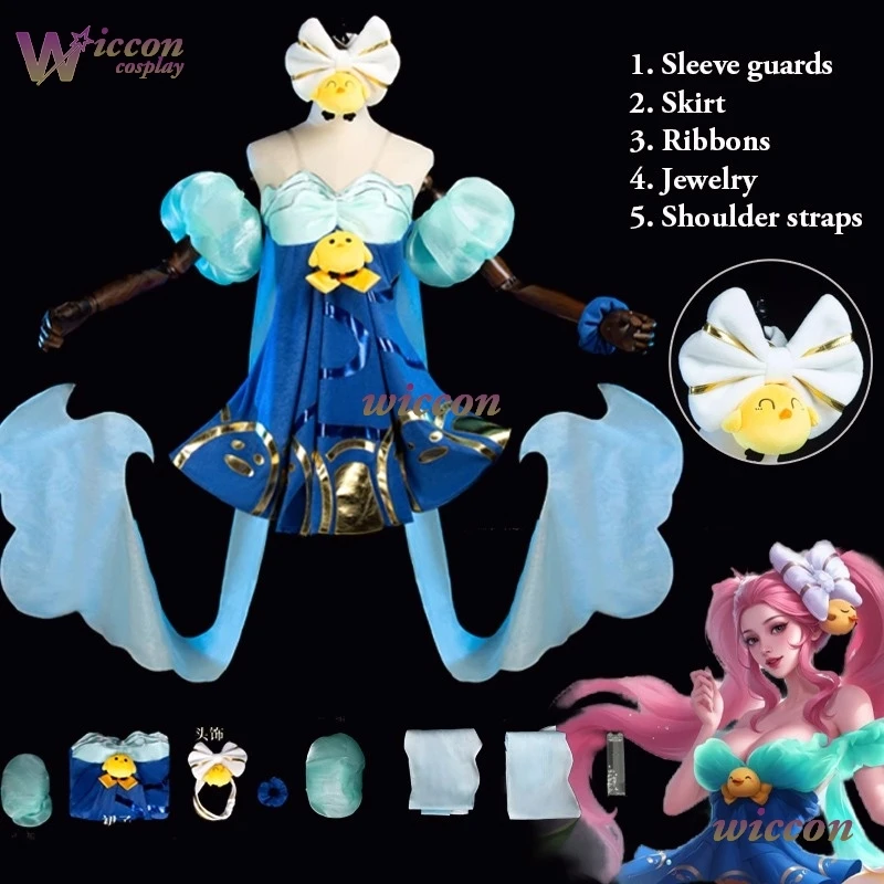 

Sona Cosplay Costume New Skin Game LoL Sona Buvelle Spirit Blossom Springs Sexy Dress Women Halloween Roleplay Clothes