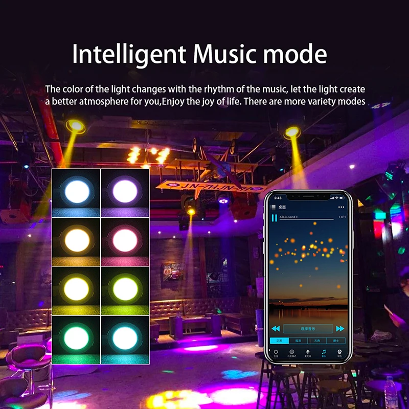 WIFI 5 واط LED النازل 85-265 فولت APP التحكم RGBCW ضوء الليل المنزل الذكي الإنارة بلوتوث مصباح العمل ل Alexa-Google Home #3