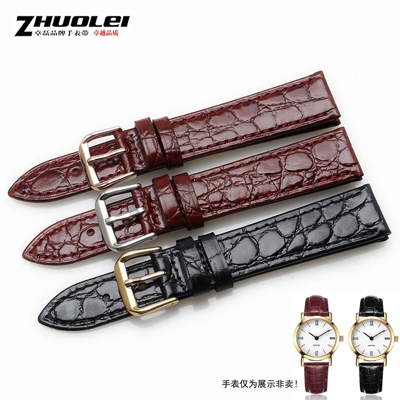 Thin Genuine Leather Watch Belt Strap For longines L4 12mm 13mm 14mm 16mm 18mm 19mm 20mm Men Women Soft  watchBands Bracelet