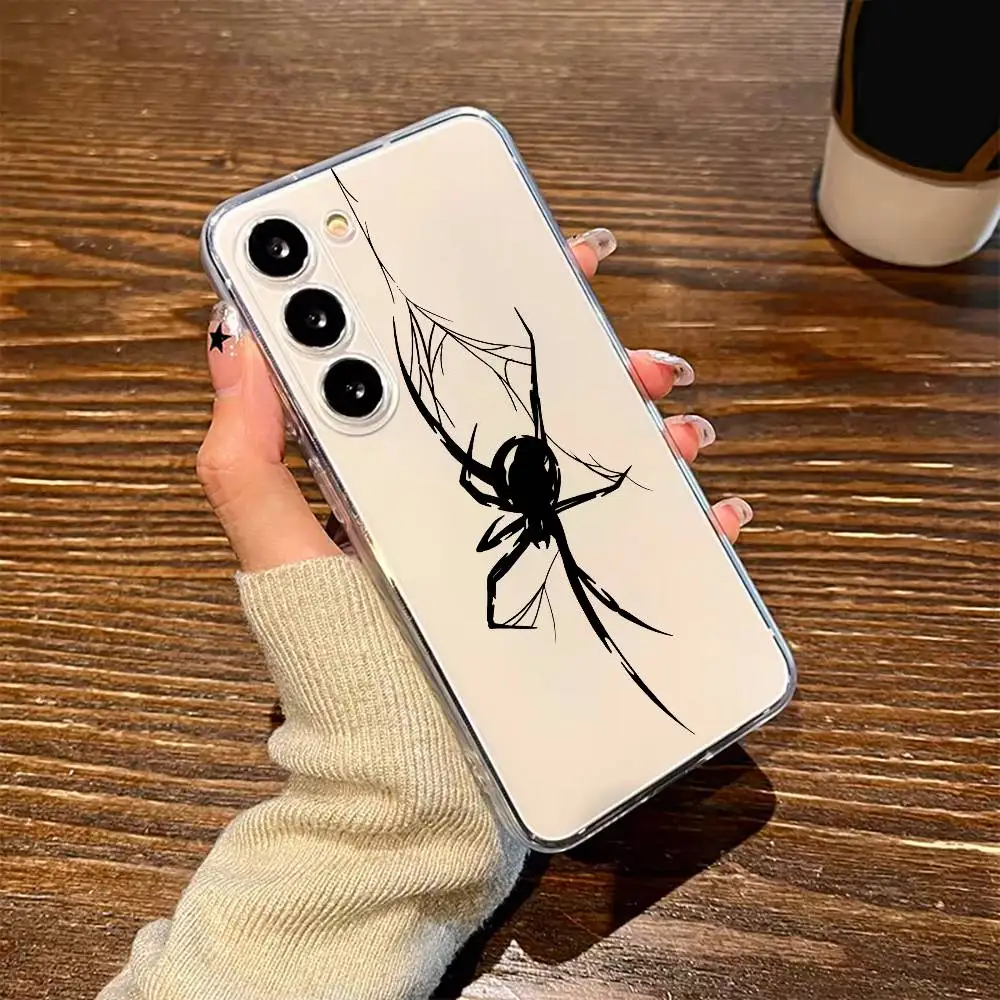 

Spider pattern Phone Case For SamsungA10 A12 A31 A40 A70 Transparent Cover Case