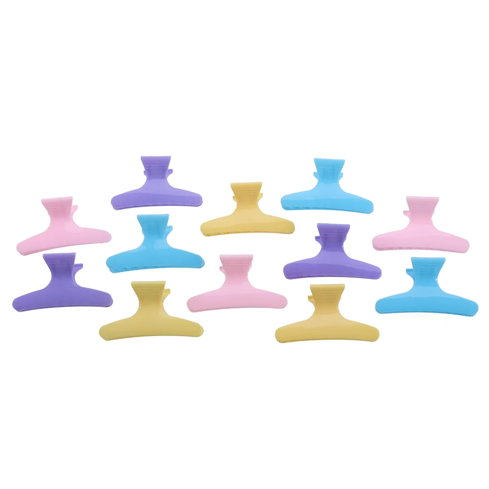 

6Pcs Chic Claw Hair Clips for Women and Blue Purple Pink Yellow Unique Teeth Design Smooth Bottom No Dent High Quality