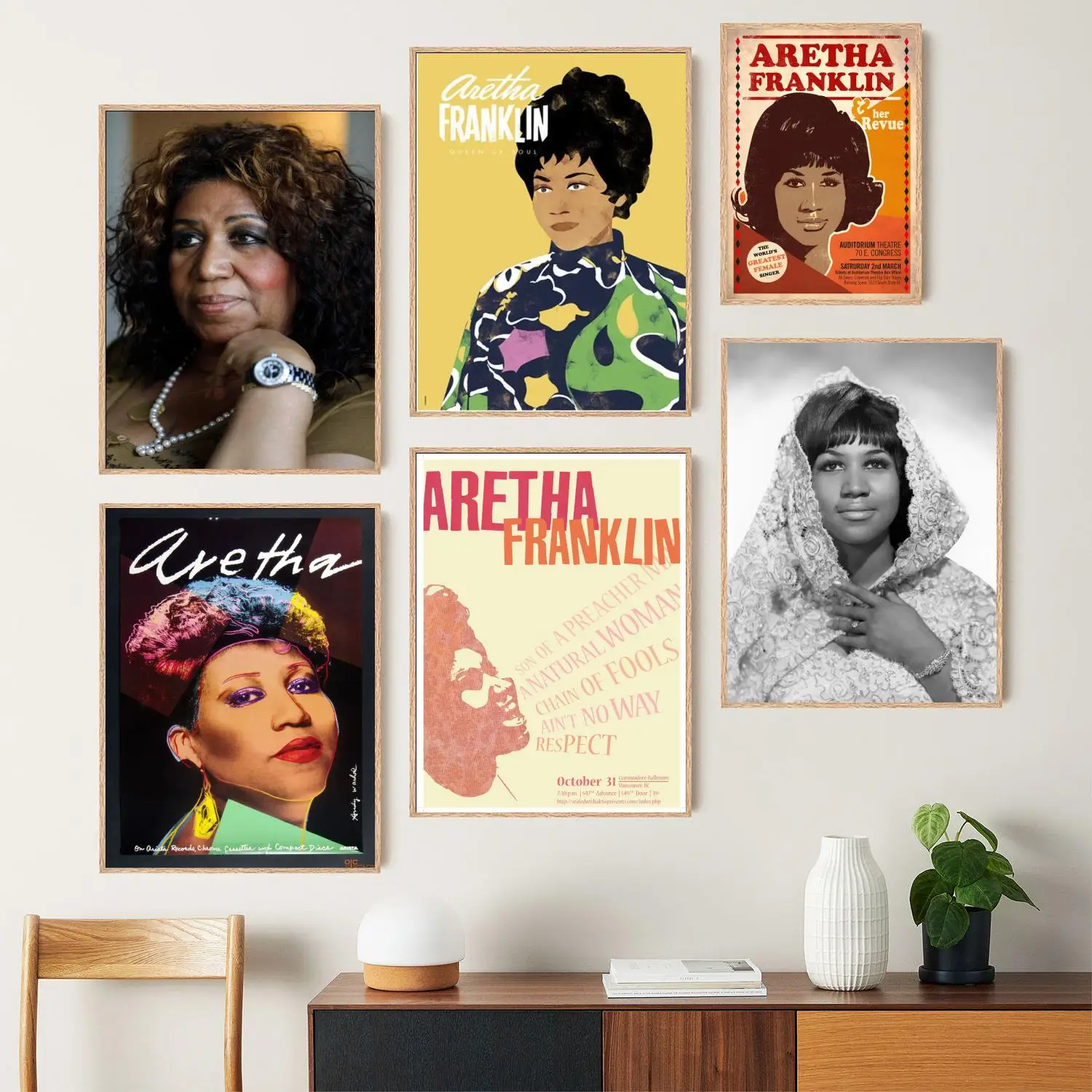 aretha franklin Canvas Art Poster and Wall Art Picture Print, Modern Family Bedroom Decor Posters