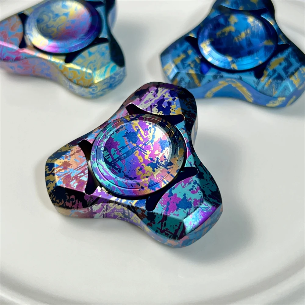 Fox 1.0 liga de titânio fidget spinner edc slider brinquedos anti estresse para longo tempo de rotação tdah ansiedade alívio brinquedos sensoriais