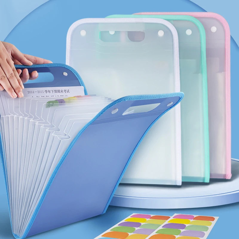 A4 Expanding Folder Cartoon Students File Folders Envelope Office Document Supplies Insert Storage Booklet Stationery Package