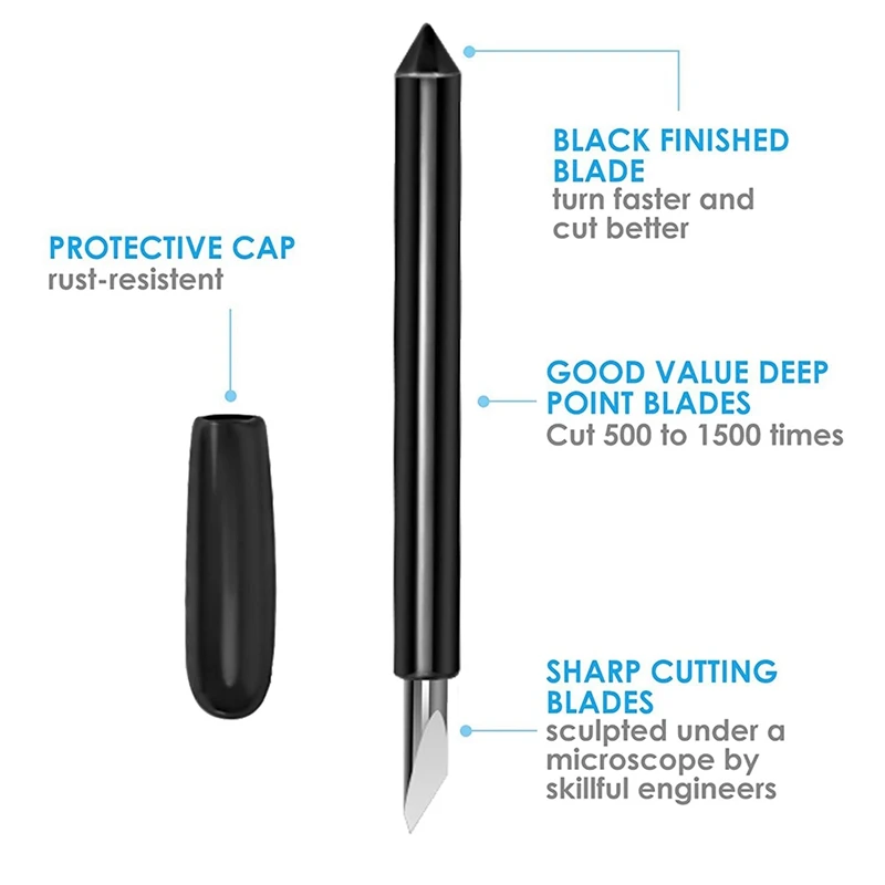 20 PCS Premium Deep-Pointใบมีดใช้งานร่วมกับExplore Air/Air 2/Air 3/Maker/Maker 3/Expressionตัดเครื่องติดตั้งง่าย