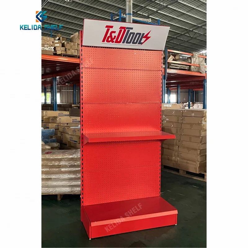 Custom.Shop Pegboard أدوات الرف منتجات متجر الأجهزة أرفف عرض البيع بالتجزئة حامل عرض لوحة الوتد المعدنية