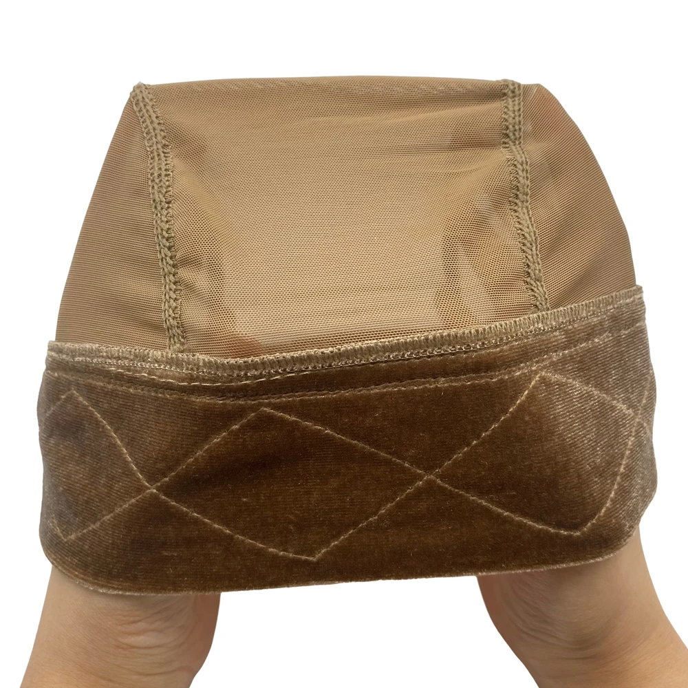 شعر مستعار مخملي عقال قبضة وشبكة شعر مستعار قبعة قابل للتعديل شعر مستعار قبضة عقال وشاح الفرقة غطاء شعر مستعار للشعر المستعار الدانتيل والأمامي عدم الانزلاق