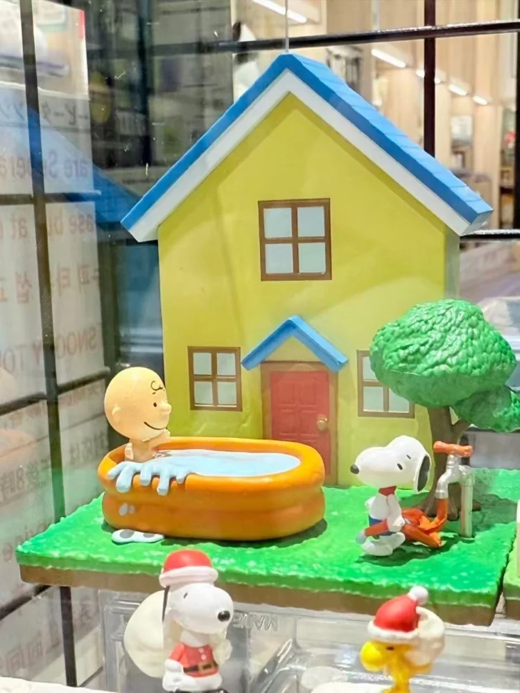 Re-Ment Peanuts Snoopy Sweet Little Home Miniature House Blind Box Set Collectible Cartoon Figure Desktop Decor For Anime Fans