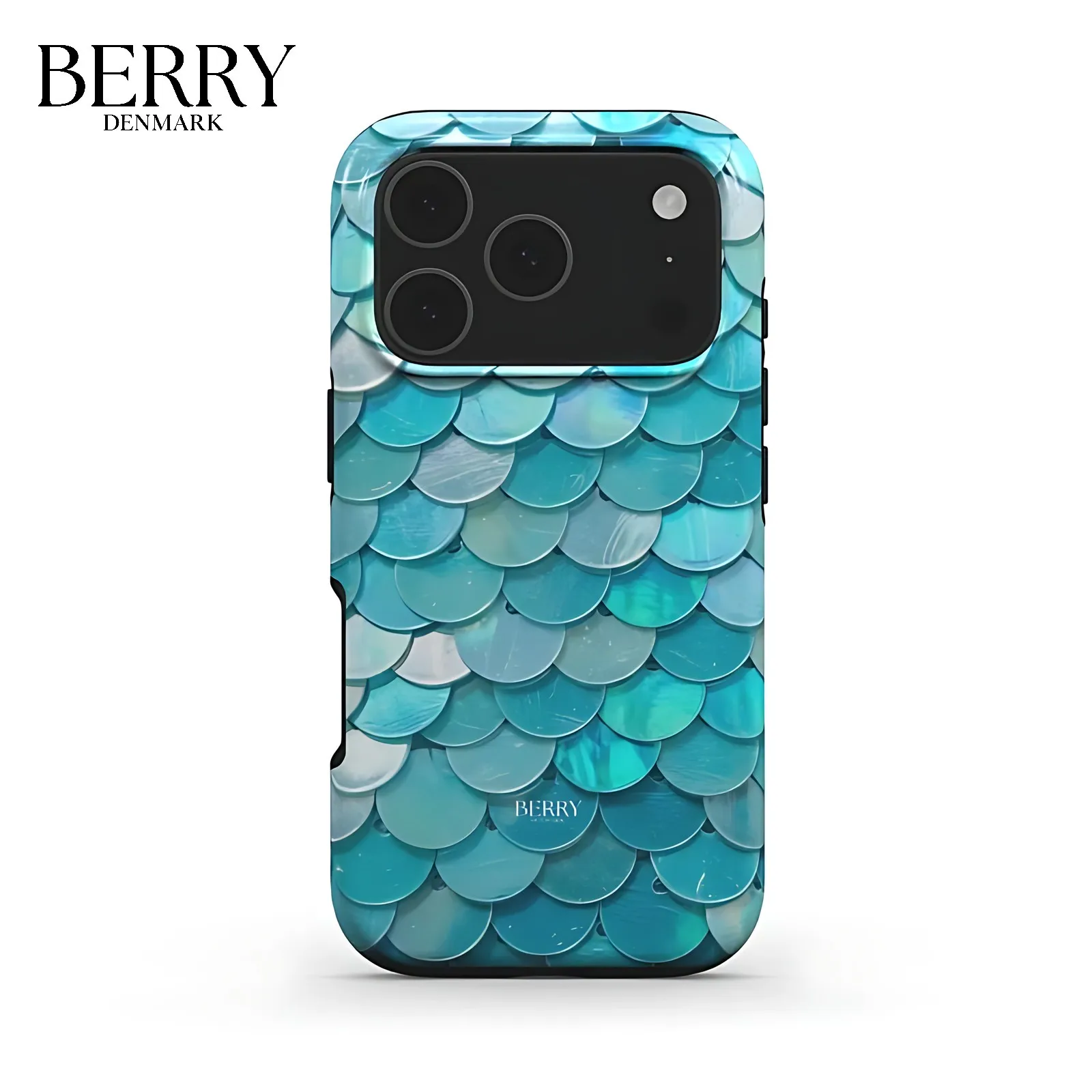 Teal Scale Texture BERRY Phone Case for Samsung Galaxy S20 S23 S24 S25 S26 FE Plus Ultra Edge 4G 5G Double-layer Back Cover