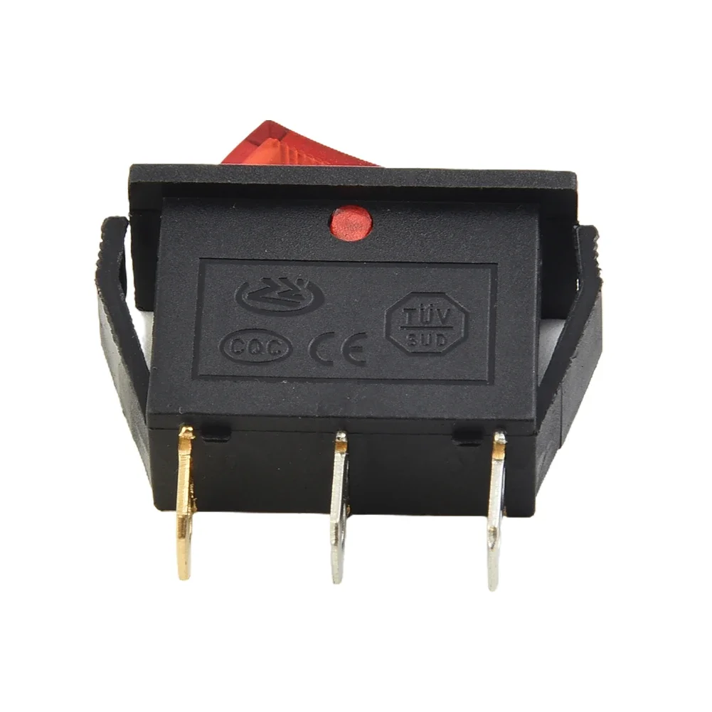 Rocker Switch 15A 250V 20A 125V Red ON-OFF-ON 3 Pin Joystick Switch Replacement Part Electronic Equipment Hand Tools Accessories