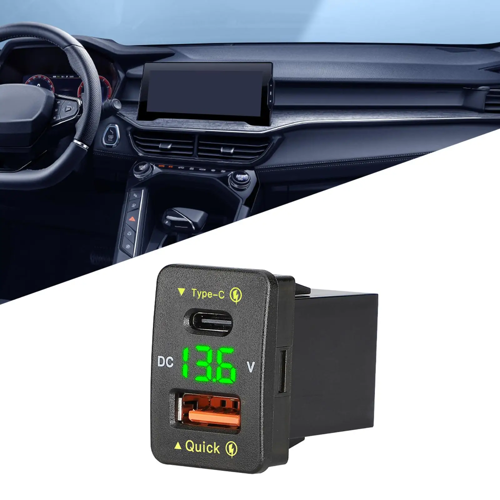36W Fast Charging Car Phone Charger Adapter Dual USB Quick Charge Multiple Protections for Vehicles