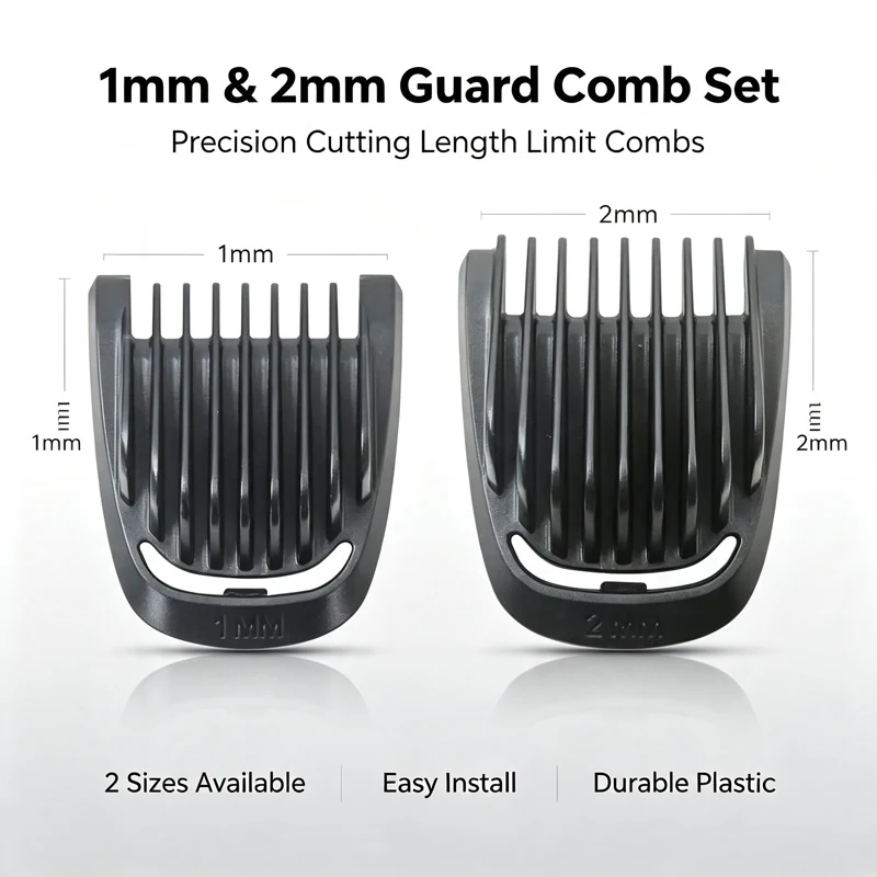 1mm & 2mm Replacement Guide Combs Guards For Philips Norelco Multigroom Trimmer BT5511 MG3750 MG3760 MG5700 MG5750 Hair Clipper