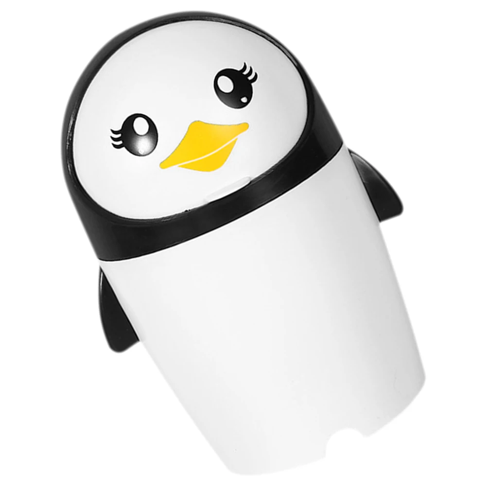 

Mini Flip Trash Can Compact Plastic Garbage Bin For Car Home Bedroom Office Lightweight Cartoon Wastepaper Basket