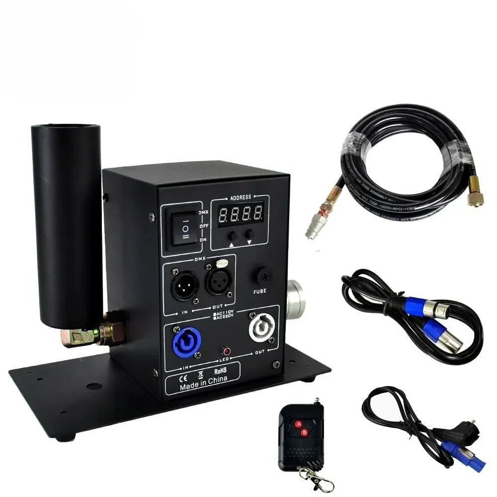 

Воздушная колонка для сцены, вечеринки, дискотеки, Co2, струйная машина, спрей, крио, углекислый газ, дым, туман с DMX512, пультом дистанционного управления или DIP-кодом