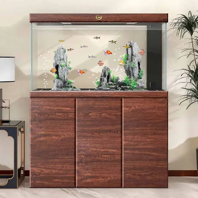 Fish Tanks Aquariums Cabinet Multifunction Arowana Living Room Aquariums Originality Simple Design Pet Products Tangki LLAQ