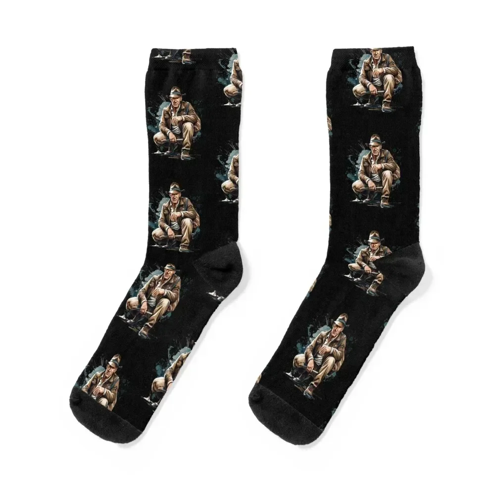 

Indiana - Comics Socks christmass gift designer funny gift professional running Man Socks Women's