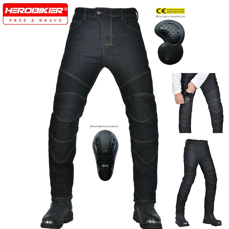 

Лидер продаж, мужские мотоциклетные джинсы, классические мотоциклетные брюки для бездорожья, брюки для верховой езды с высокой талией, защита от падения
