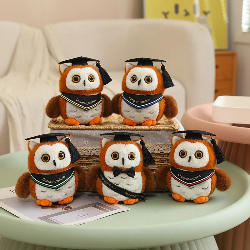 

Плюшевая игрушка-сова-врач 16 см, милая реалистичная плюшевая игрушка-птица в форме врача, подарок на день рождения для детей