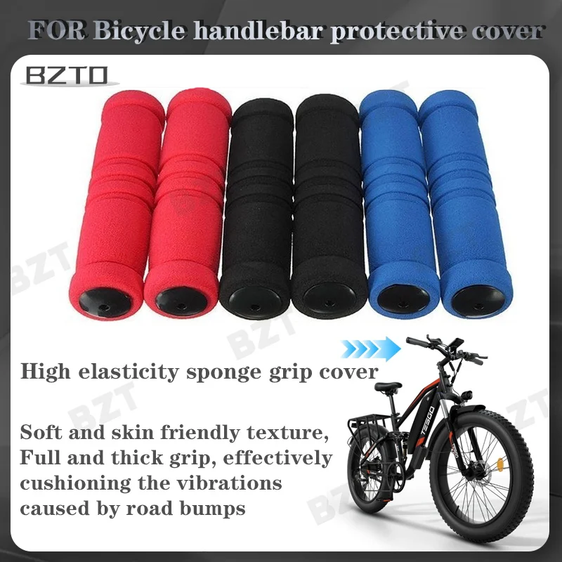 

Bicycle Mountain Commuter Folding Electric Bike Standard Handlebar Sponge Grip Cover Shock-Absorbing Wear-Resistant Anti-Skid