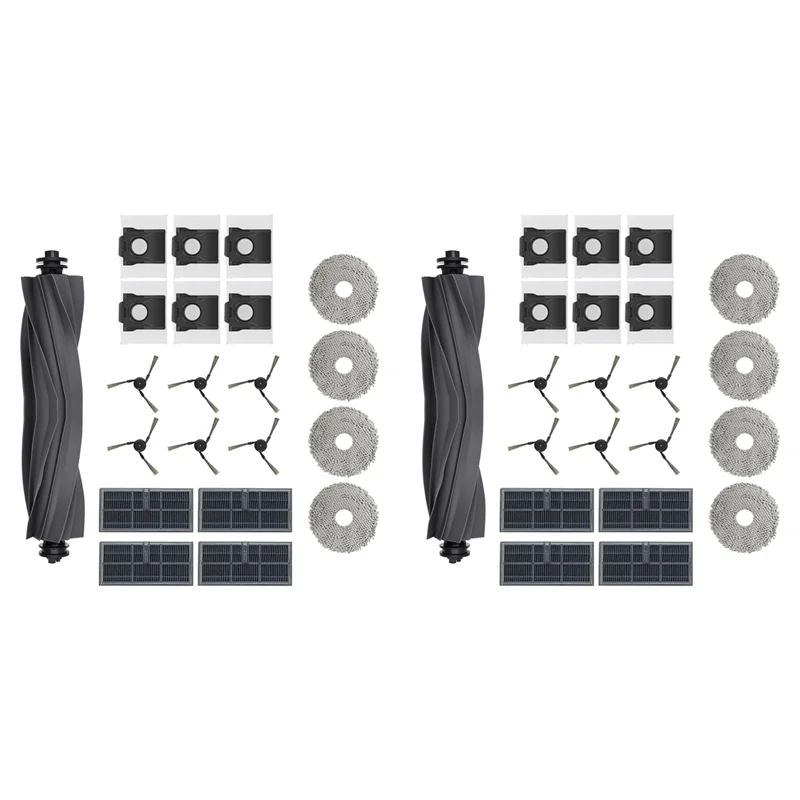 مجموعة WORTHOWN-2 لـ Dreame X40 Ultra Complete / L40 Ultra Robot استبدال أجزاء فرشاة جانبية رئيسية مرشحات Hepa أكياس الغبار