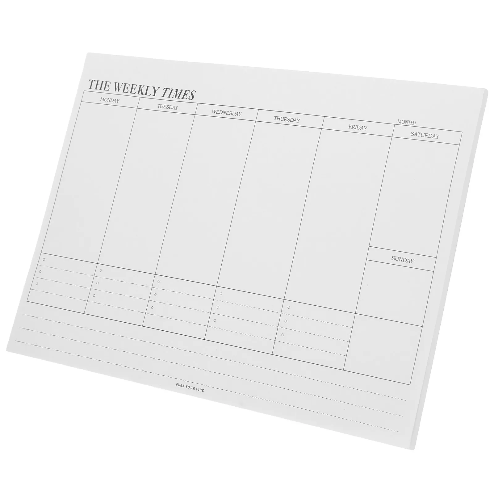Undated Weekly Planner Notebook Blank Calendar Pad Smooth Writing Surface for Daily Goals Appointments Notes Ideal Gift