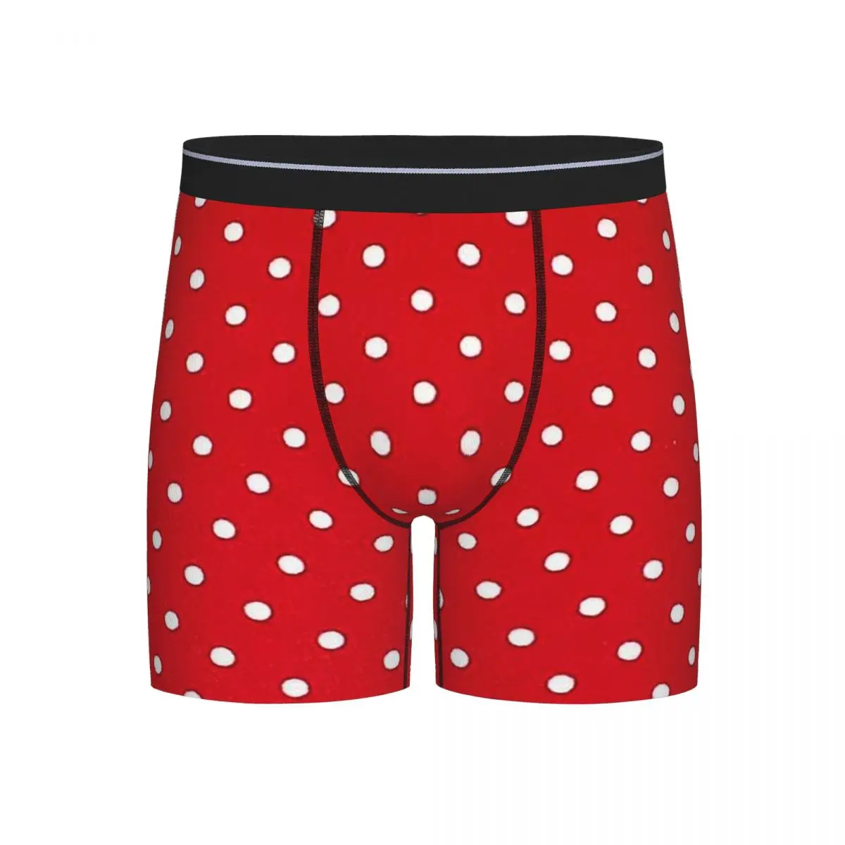 

Long Boxer Underpants Shorts Yellow Polka Dot Polka Dots Panties Male Breathable Underwear for Homme Man Boyfriend Gifts