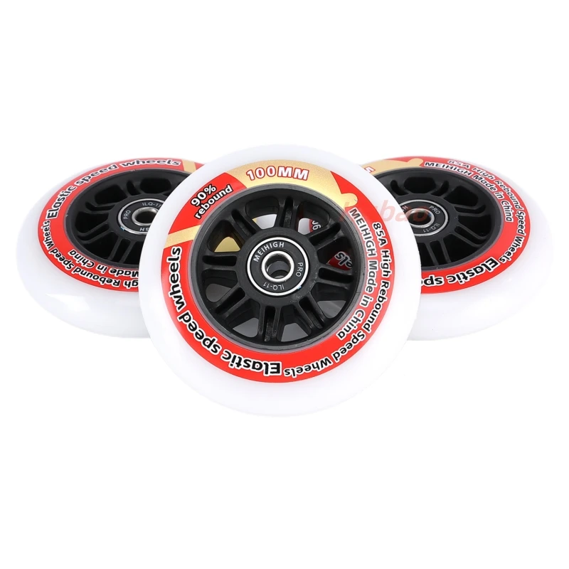 

Speed Skates Wheel 6Pcs 90/100/110/125mm 85A Inline Skate Wheels Professional Road Roller Skate Wheels PU Wheel Black/White