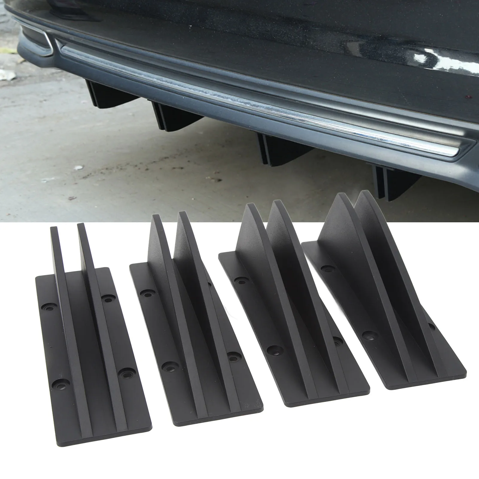 4PCS Auto Hinten Unteren Spoiler Sportliche Universal Hinten Stoßstange Chassis Diffusor Lip Flügel Splitter für BMW 1 Serie e90 E91