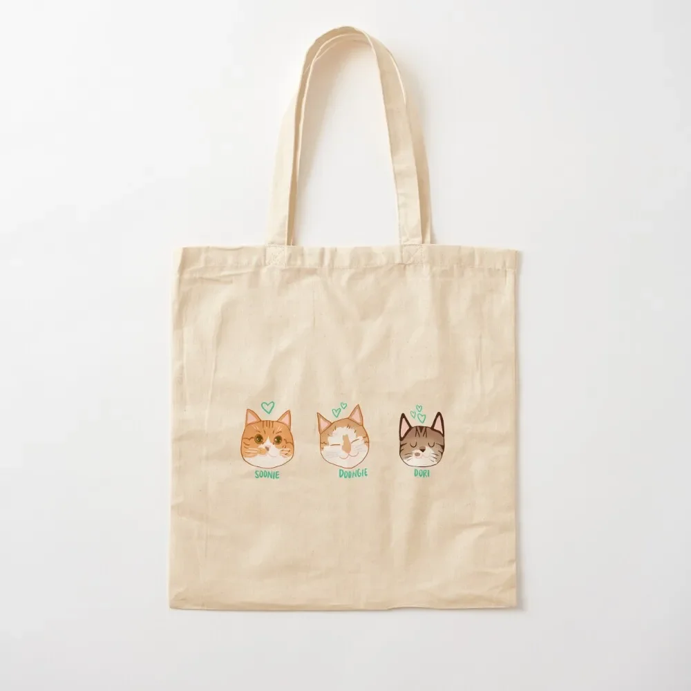 

Soonie, Doongie and Dori Tote Bag foldable reusable bag Canvas bag for women