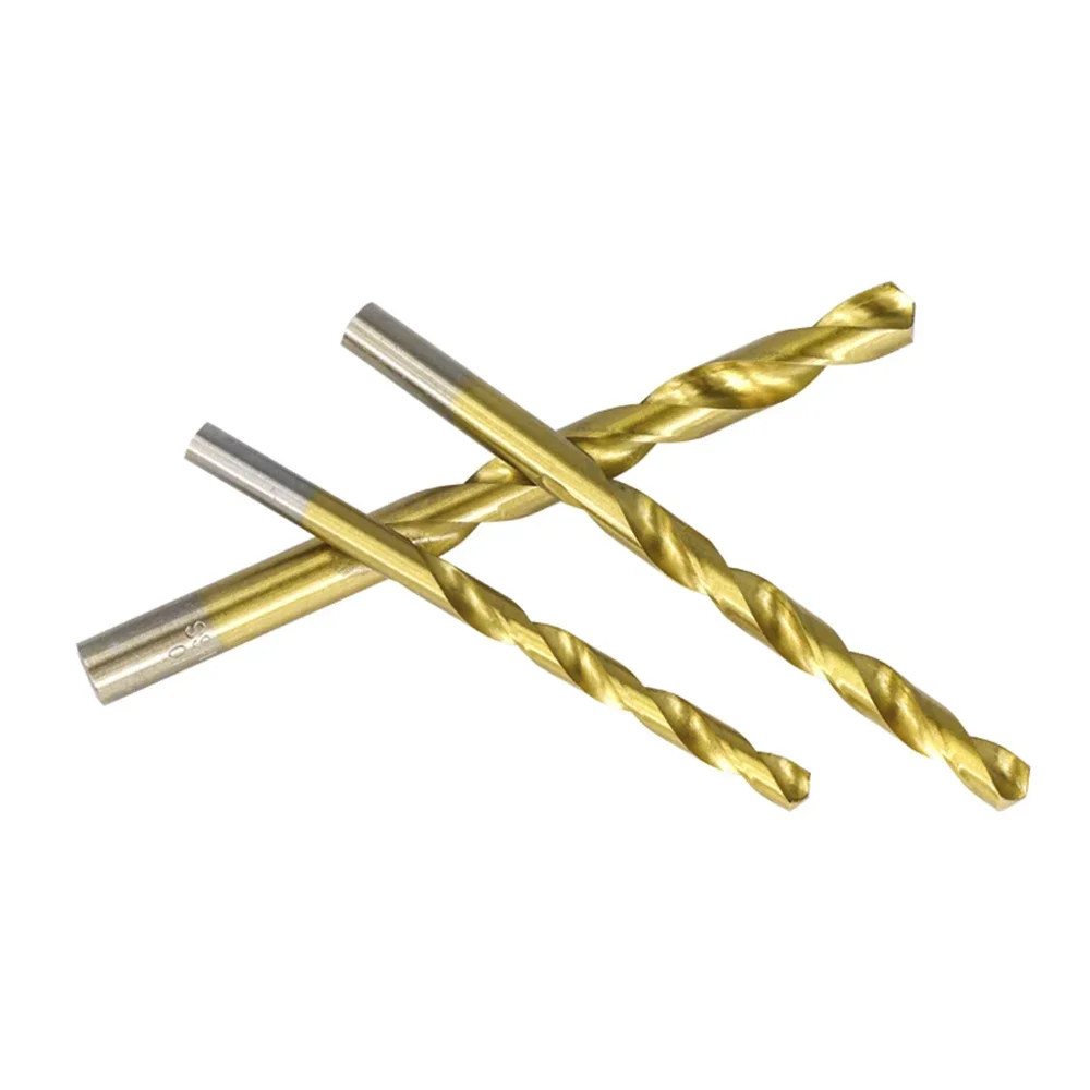 Twist Drill Bit Set 1.0-13mm Titanium Coated HSS Wood Metal