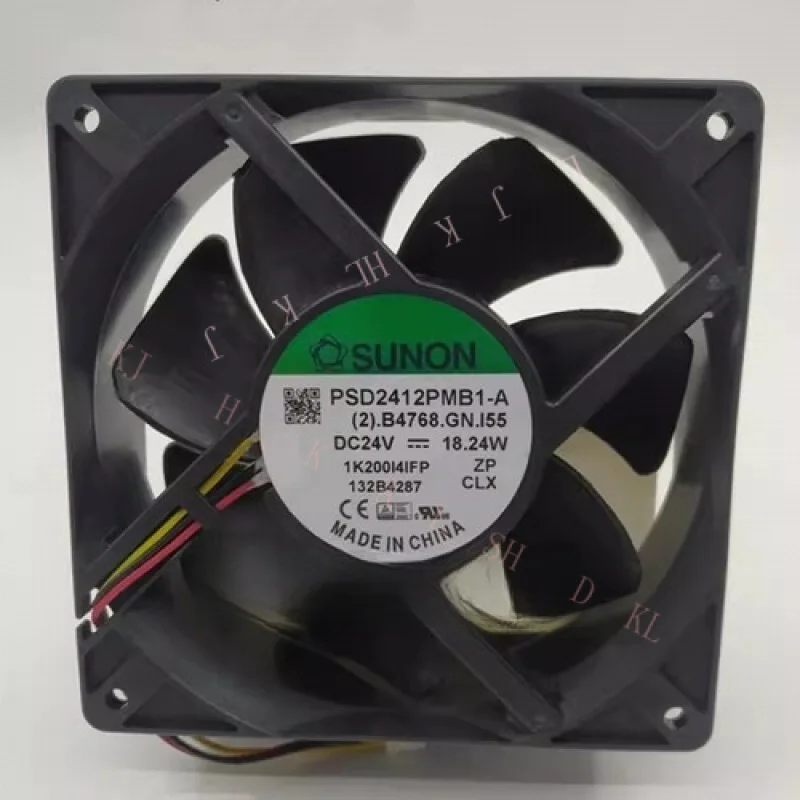 

N FOR SUNON PSD2412PMB1-A 12038 DC24V 18.24W 12CM 3-Wire Inverter Cooling Fan